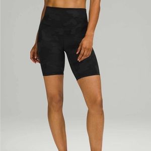 LuluLemon Align High Rise Shorts in Black Camo